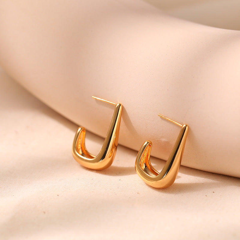 Simple Irregular Square Stud Earrings DPJE1264