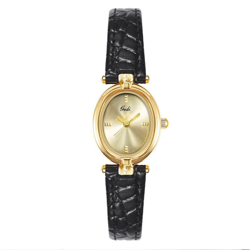 Fashion Oval Quartz Leather Band Wrist Watch MK2SSAS6W6JWA12