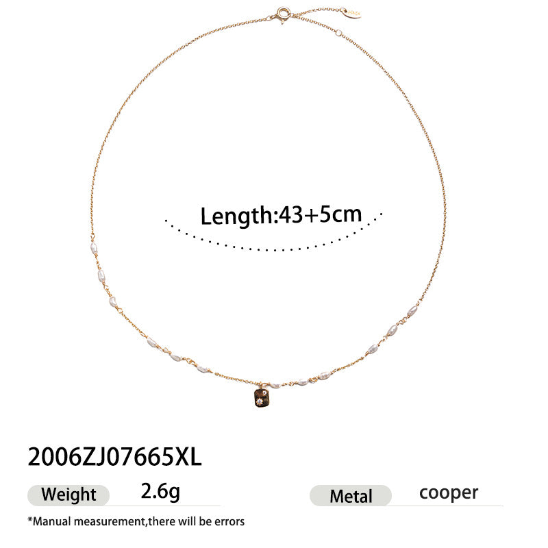 Gold Plated Geometric Pendant Necklace - DippedShop Wholesale - #6739