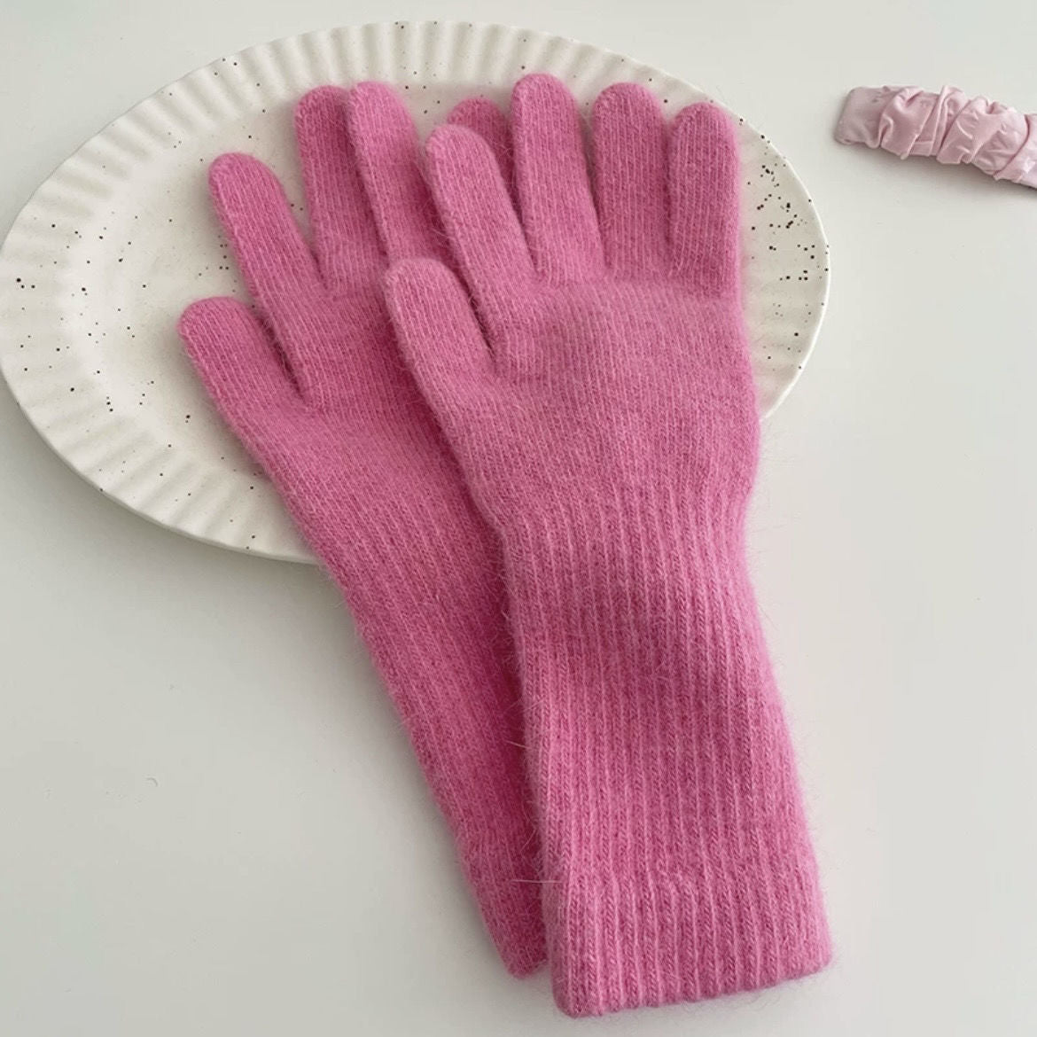 Knit Long Finger Gloves - DippedShop Wholesale - #0899