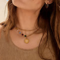 Sun Pendant Bead Necklace - DippedShop Wholesale - #1747