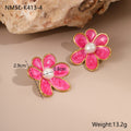 Vintage Enamel Flower Earrings - DippedShop Wholesale - #2499
