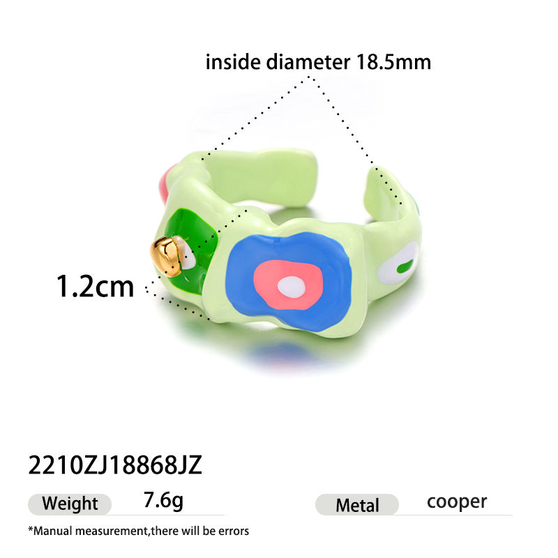 Cherry Print Open Ring - DippedShop Wholesale - #5155