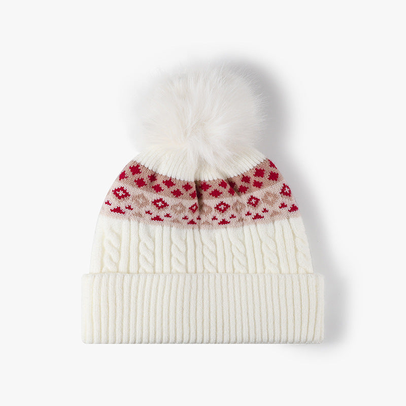 Jacquard Pompom Knit Beanie - DippedShop Wholesale - #5731
