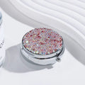 Rhinestone Round Mirror Case - DippedShop Wholesale - #5587