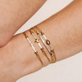 Elegant Gold Plated Heart Rhinestones Bracelets 6W6JBR625