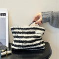 Minimalist Color Block Striped Portable Cosmetic Bag 6C5CO282
