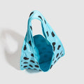Casual Blue Polka Dtot Canvas Tote Bag 6W10BBG2005