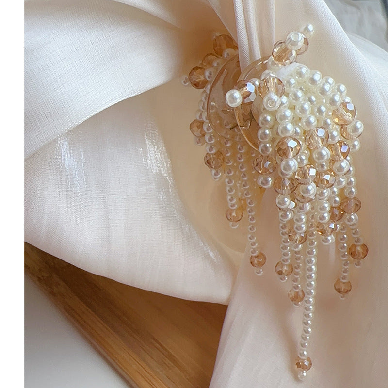 Pearl Beaded Hair Claw - DippedShop Wholesale - #7475