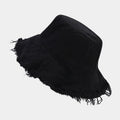 Vintage Frayed Wide Brim Beach Bucket Hat MK2BW6W6HAT71