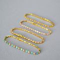 Fashion Color Contrast Cubic Zirconia Tennis Bracelet 6W6JBR471