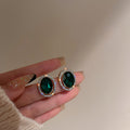 Trendy Sparkly Rhinestone C-Shaped Hoop Earrings 6W6JER726