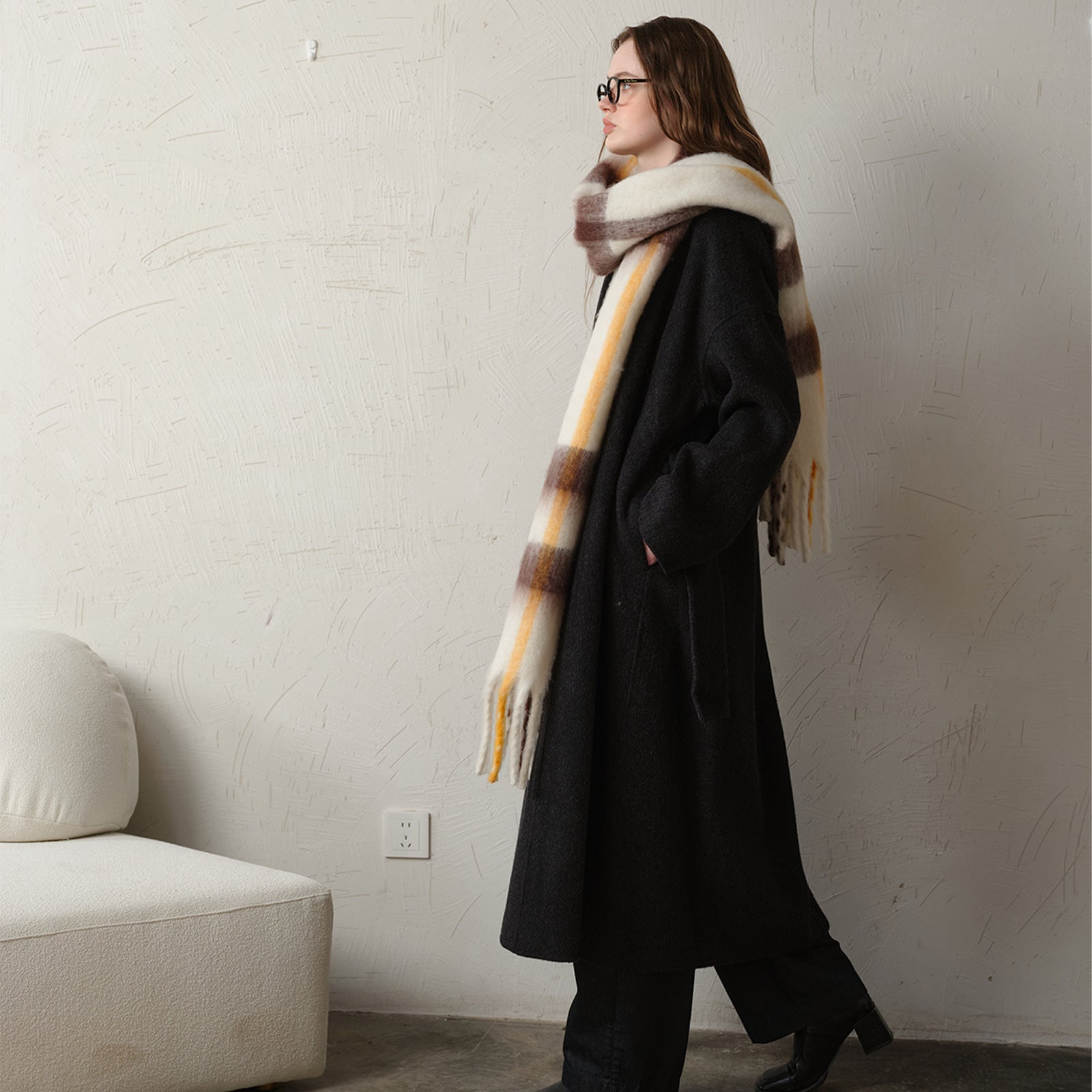 Vintage Soft Thick Imitation Cashmere Scarf 6W6NSW296