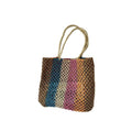 Color Block Straw Tote Bag - DippedShop Wholesale - #4659