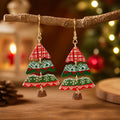 Cute Cartoon Print Christmas Tree Dangle Earrings 6W6JER679