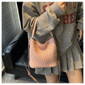 Casual Woven Bucket Bag - DippedShop Wholesale - #4259