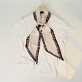 Stylish Checkerboard Pattern Silk Scarf 6W6NSI259
