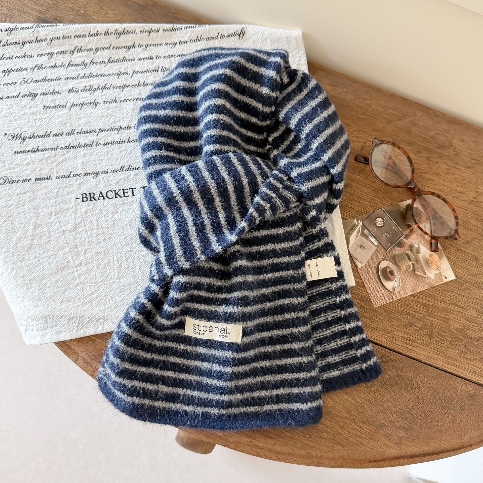 Vintage Knit Striped Wool-Blend Scarf 6W6NSC84