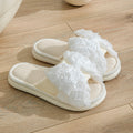 Linen Bowknot Slide Slippers - DippedShop Wholesale - #6099