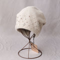 Luxury Rhinestone Pearl Embroidered Knit Beanie 6W6HAT707