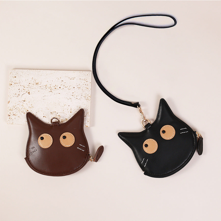 Cute Cartoon Cat Mini Card Holder Wallet 6S10BWB99