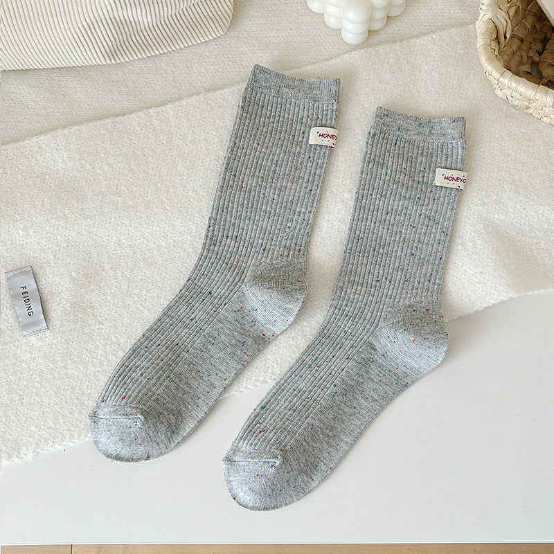 Coloful Mini Dots Cotton Slouchy Crew Socks 6W8FSO698