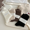 Minimalist Solid Color Cotton Slouch Socks 6W8FSO544