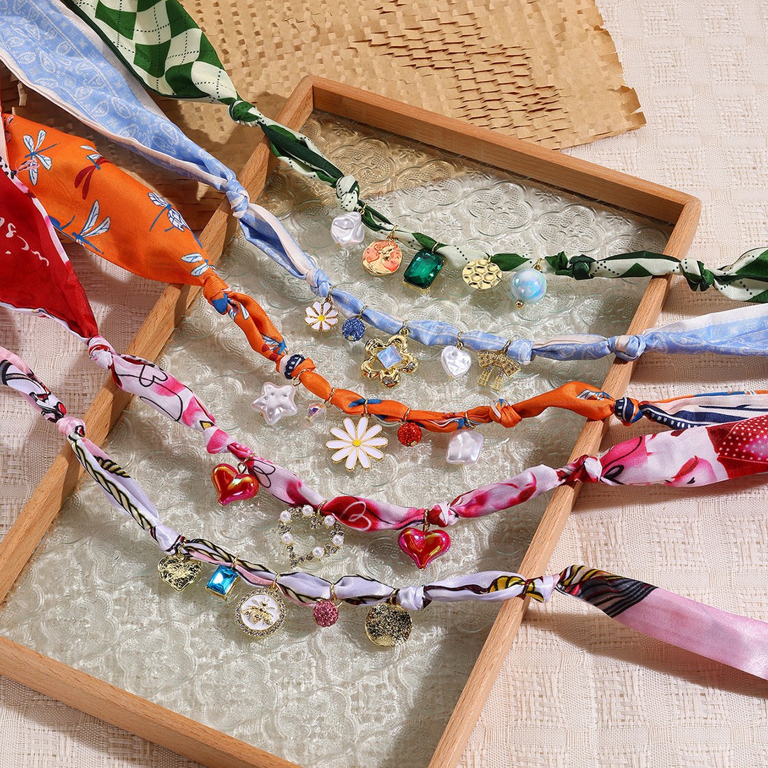 Elegant Pendant Floral Scarf Necklace DP25E819