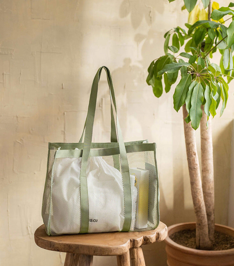 Minimalist Solid Color Hollow Tote Bag 8CW6BBG463L