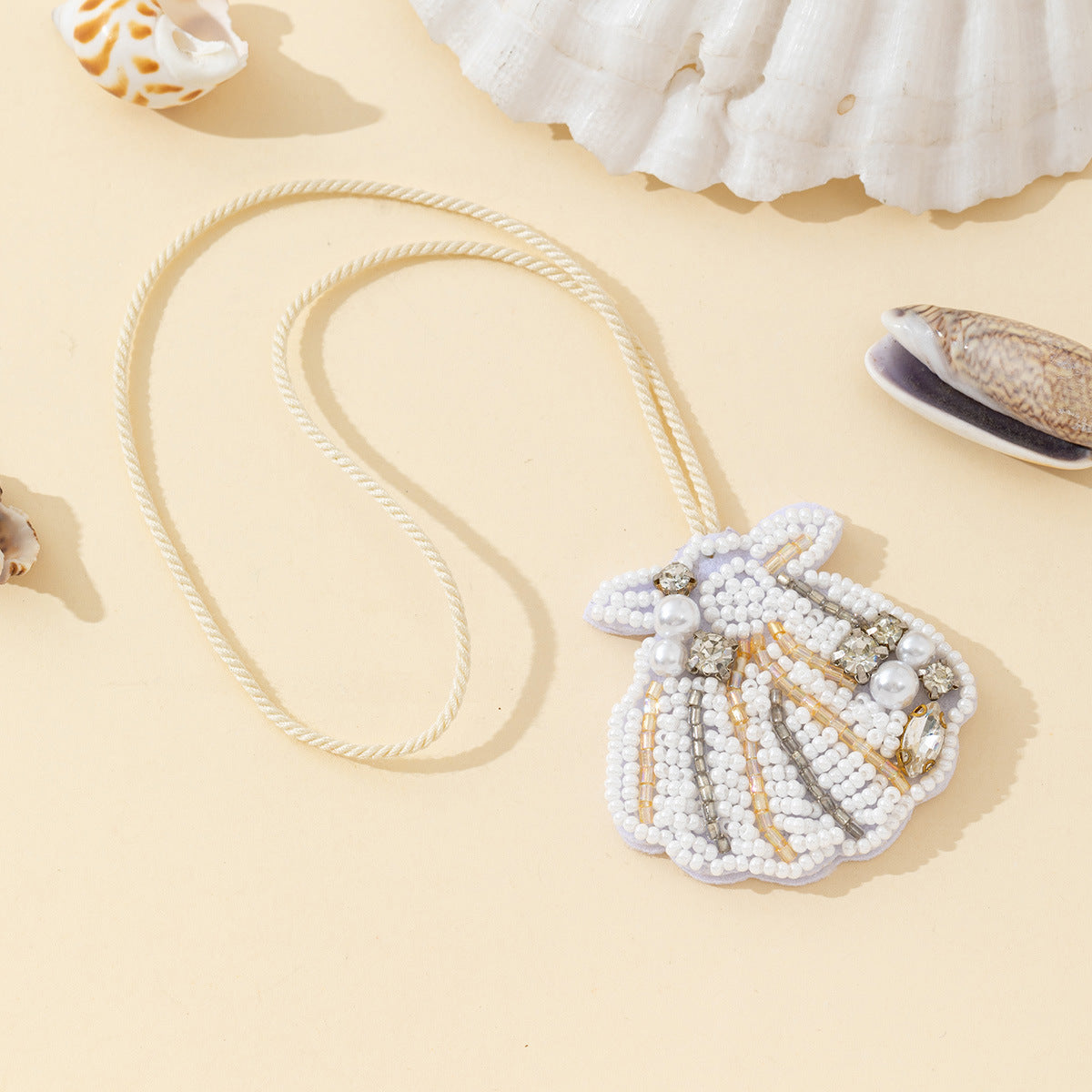 Beaded Shell Bag Charm - DippedShop Wholesale - #6403