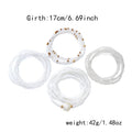 Cute Multi-Color Beaded Chain Stackable Bracelets 6W6JBR505
