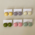 Enamel Square Stud Earrings - DippedShop Wholesale - #5027