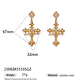 Gothic Beaded Cross Necklace - DippedShop Wholesale - #5939