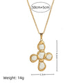 Vintage Enamel Drip Cross Pendant Necklace 6W6JNC411L