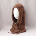 Vintage Striped Knitted Hooded Scarf Hat 6W6HAT702