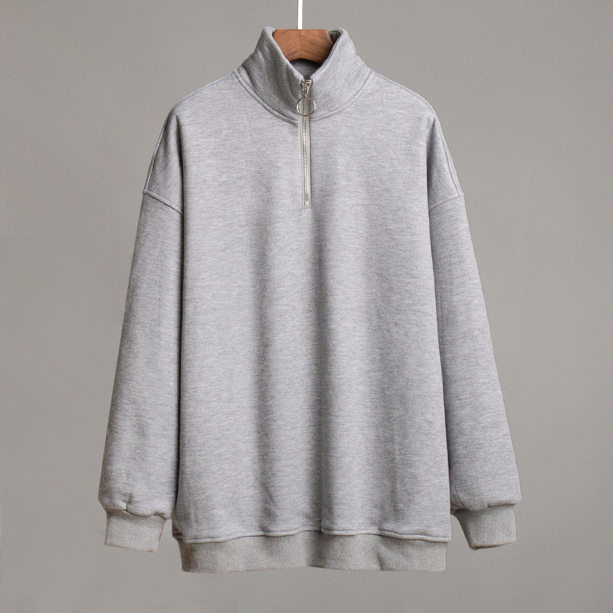 Loose Lapel Zipper Hoodie - DippedShop Wholesale - #1363