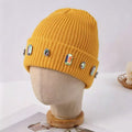 Rhinestone Cuffed Knit Beanie - DippedShop Wholesale - #2259