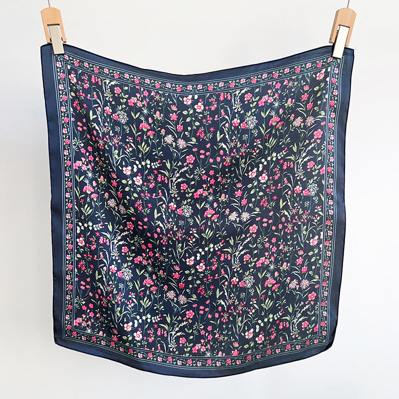 Fresh Floral Print Headscarf Square Scarf MK2BW6W6NSI07