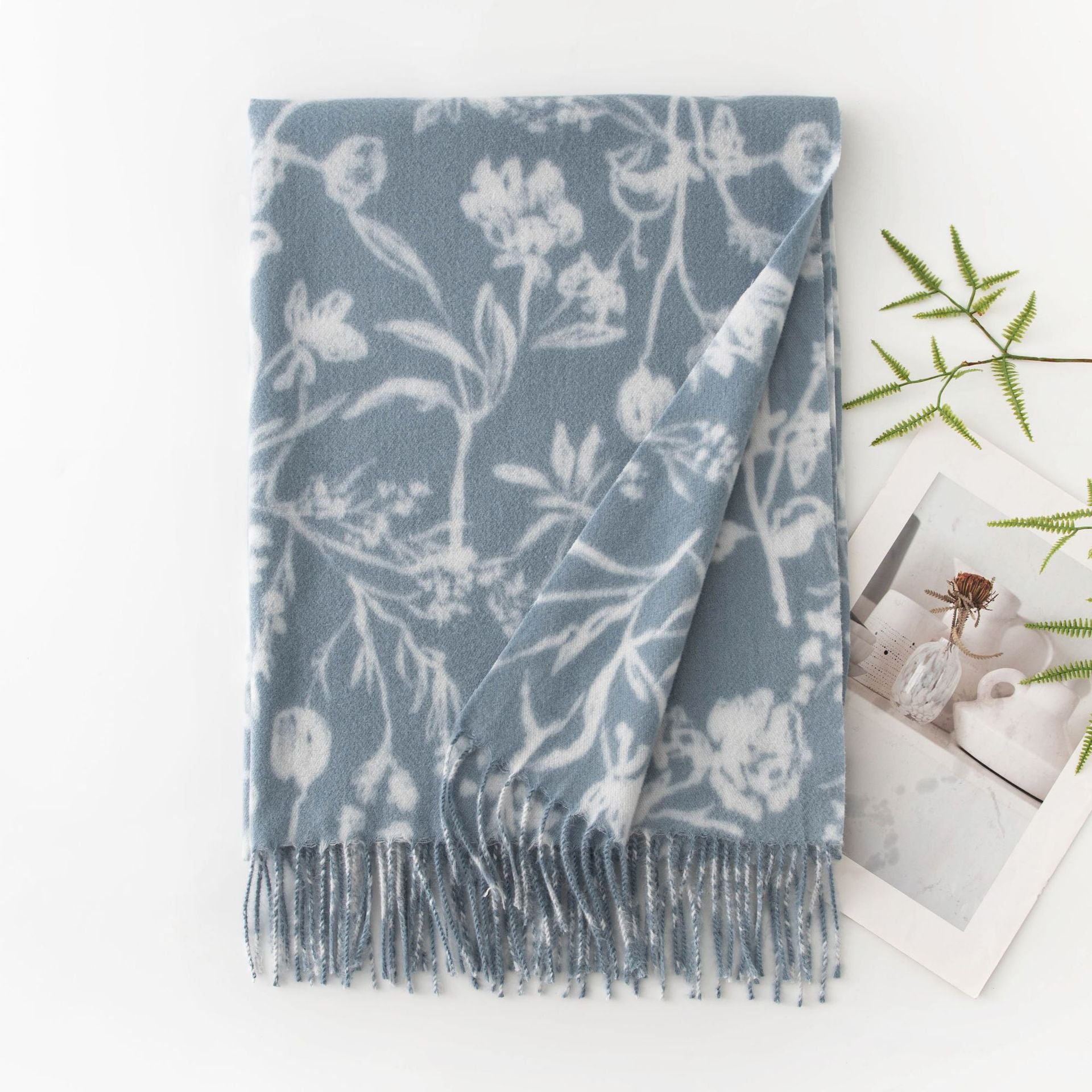 Stylish Floral Print Winter Scarf 6W6NSW307