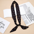 Cute Polka Dots Beaded Decor Silk Scarf 6W6NSI214