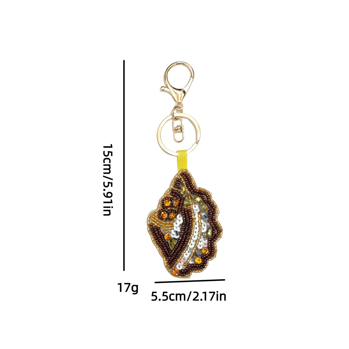 Stylish Beaded Sequin Crab Pendant Bag Charm 6W10BBC813
