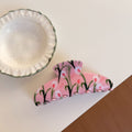 Floral Bow Hair Claw - DippedShop Wholesale - #4067