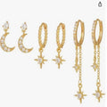 Stylish Gold Plated Moon Penda - DippedShop Wholesale - #8771