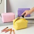 Minimalist Solid Color PU Cosmetic - DippedShop Wholesale - #4947
