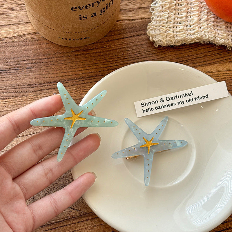 Blue Starfish Hair Clip - DippedShop Wholesale - #5075