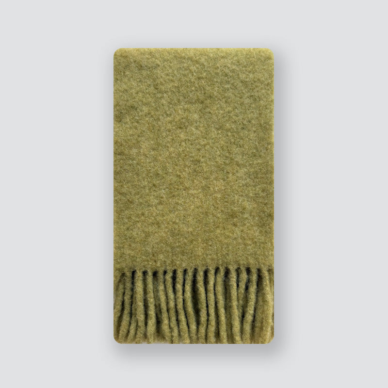 Warm Solid Color Wool Blend Knit Scarf 6W6NSW256