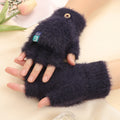 Convertible Fingerless Faux Fur Gloves - DippedShop Wholesale - #5827