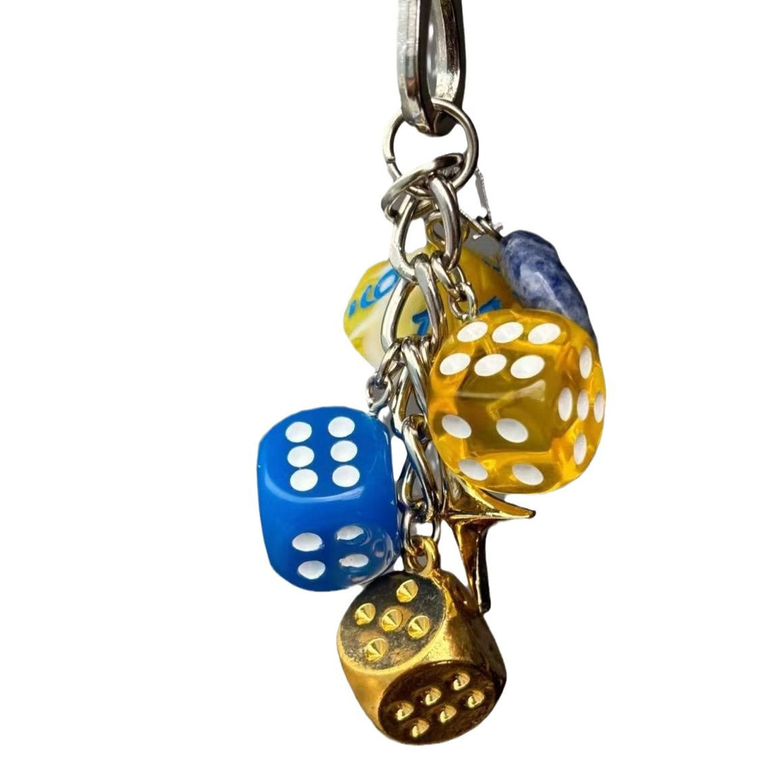 Vintage Lucky Dice Keychain Bag Charm DP25C780