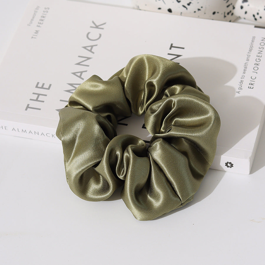 Simple Solid Color Silk Hair Scrunchies 6W6HSR330