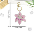 Sweet Handmade Beaded Floral Pendant Keychain 6W10BBC814